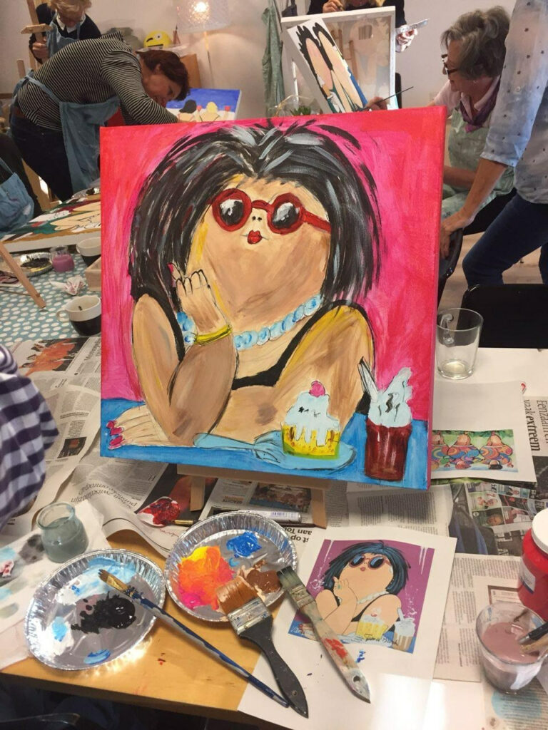 Workshop dikke dames schilderen