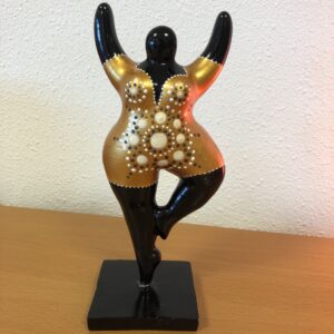 Voorbeeld Dikke dame-beeldjes dotpainting klassiek/yoga