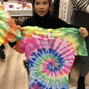 Voorbeeld Tie dye shirt regenboogkleuren
