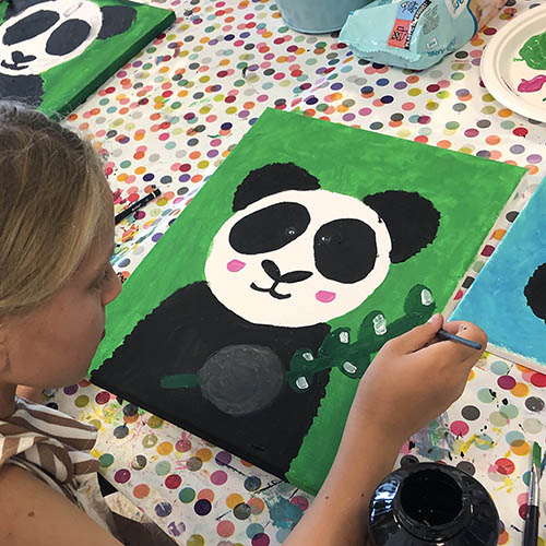 Maak je eigen panda-schilderij!