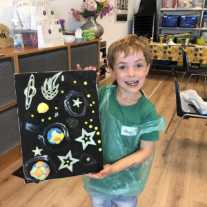 Ruimtevaart-kinderfeestje bij Atelier Artwise in Haarlem