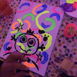Blacklight-feestje Atelier Artwise Haarlem