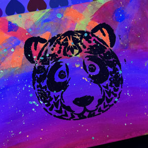 Blacklight-feestje Atelier Artwise Haarlem